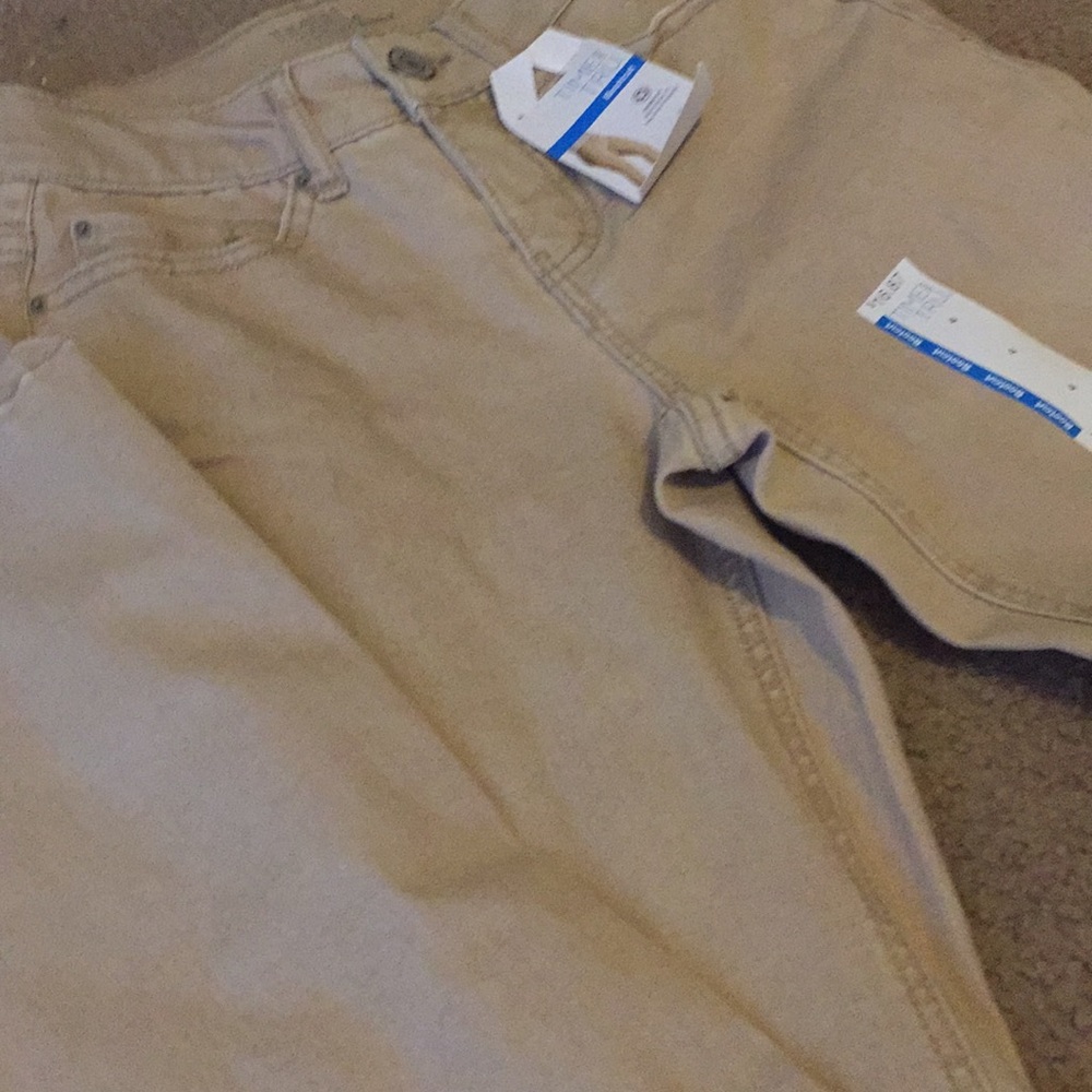 Khaki bootcut pants